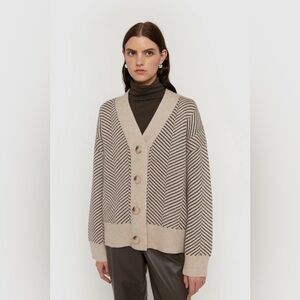 Oak + Fort herringbone cardigan